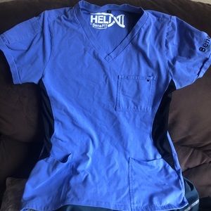 Blue scrub top